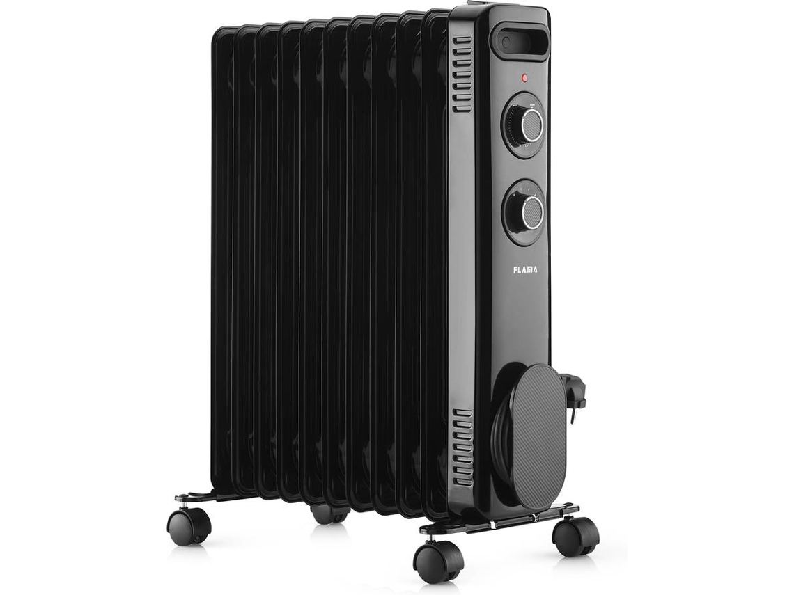 Radiador de Aceite FLAMA 2367FL (2500 W - Negro)