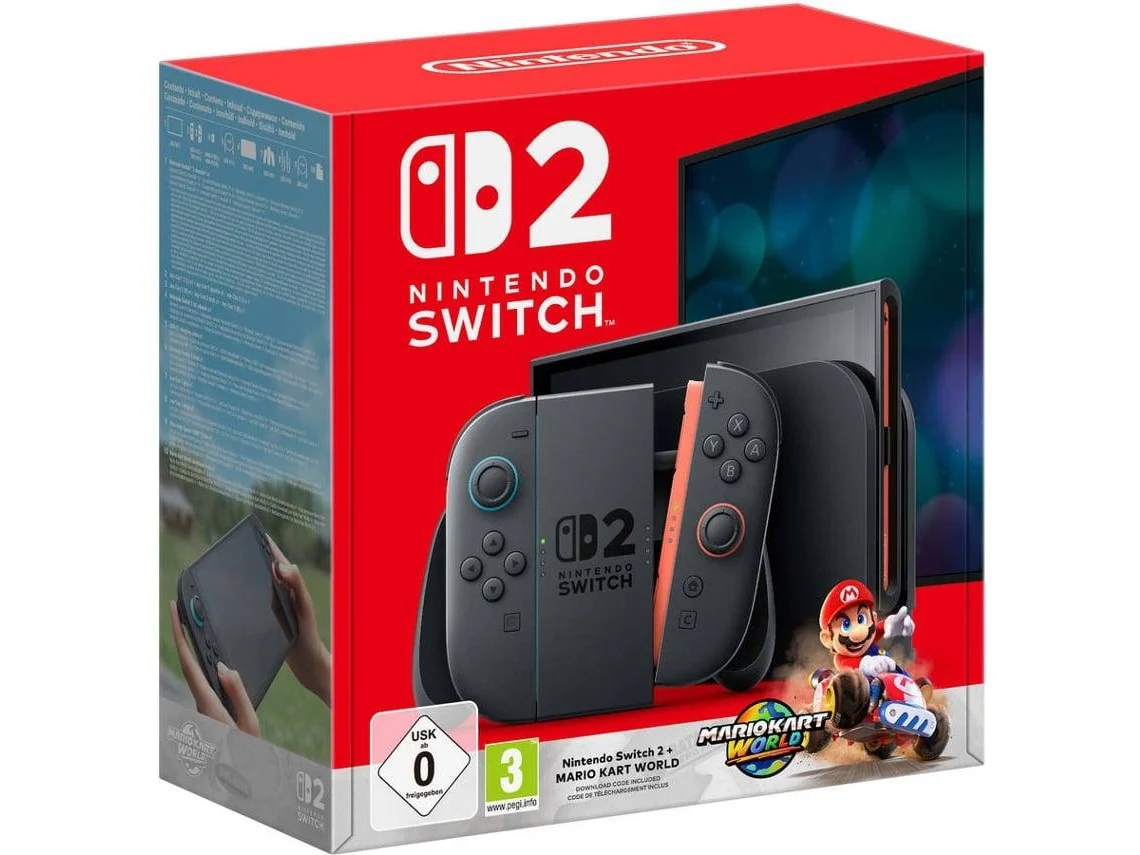 Consola Nintendo Switch 2 + Juego Mario Kart World (Código de