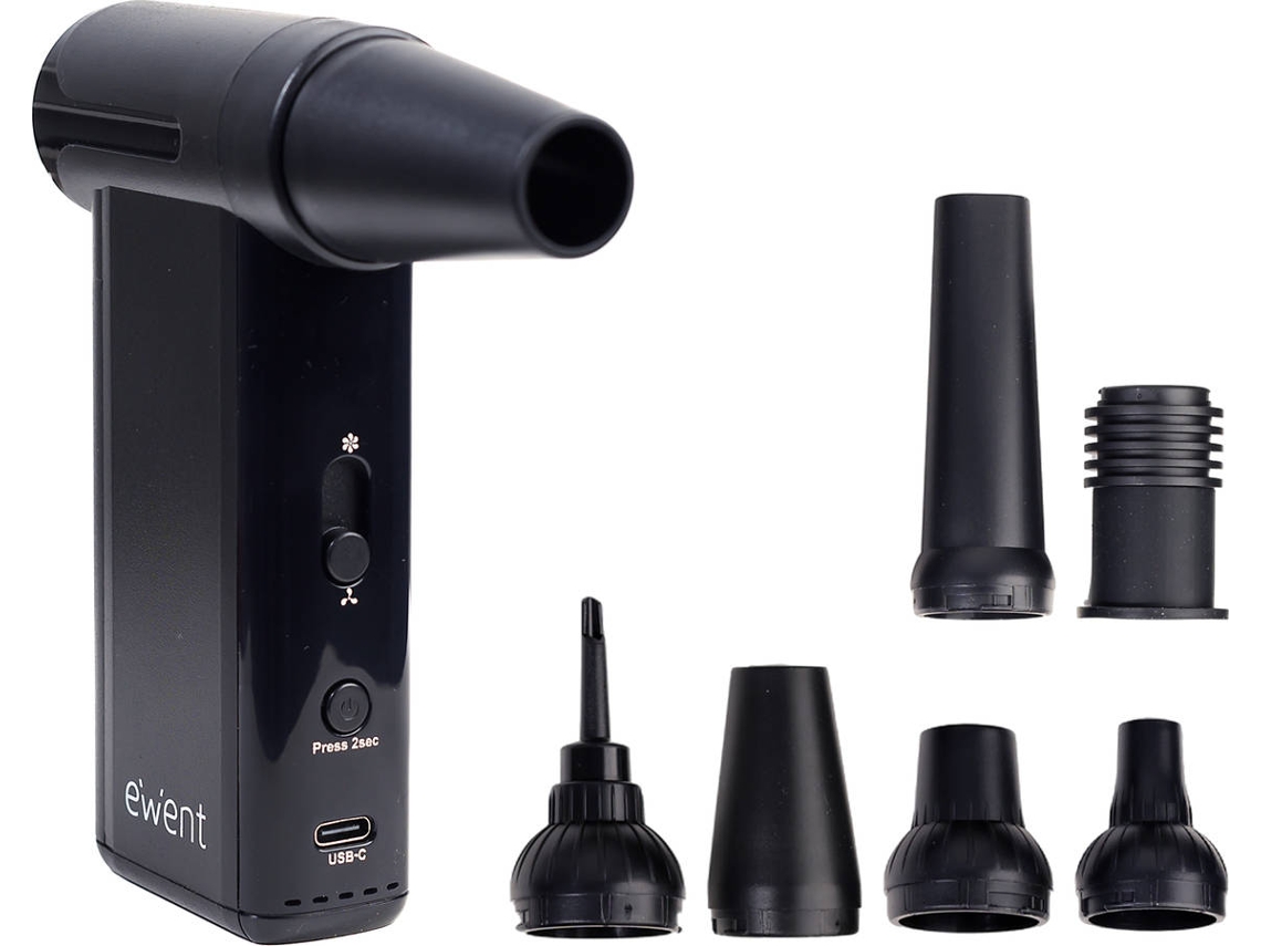 Pistola de aire comprimido EWENT EW5681 (130 000 rpm - Negro)