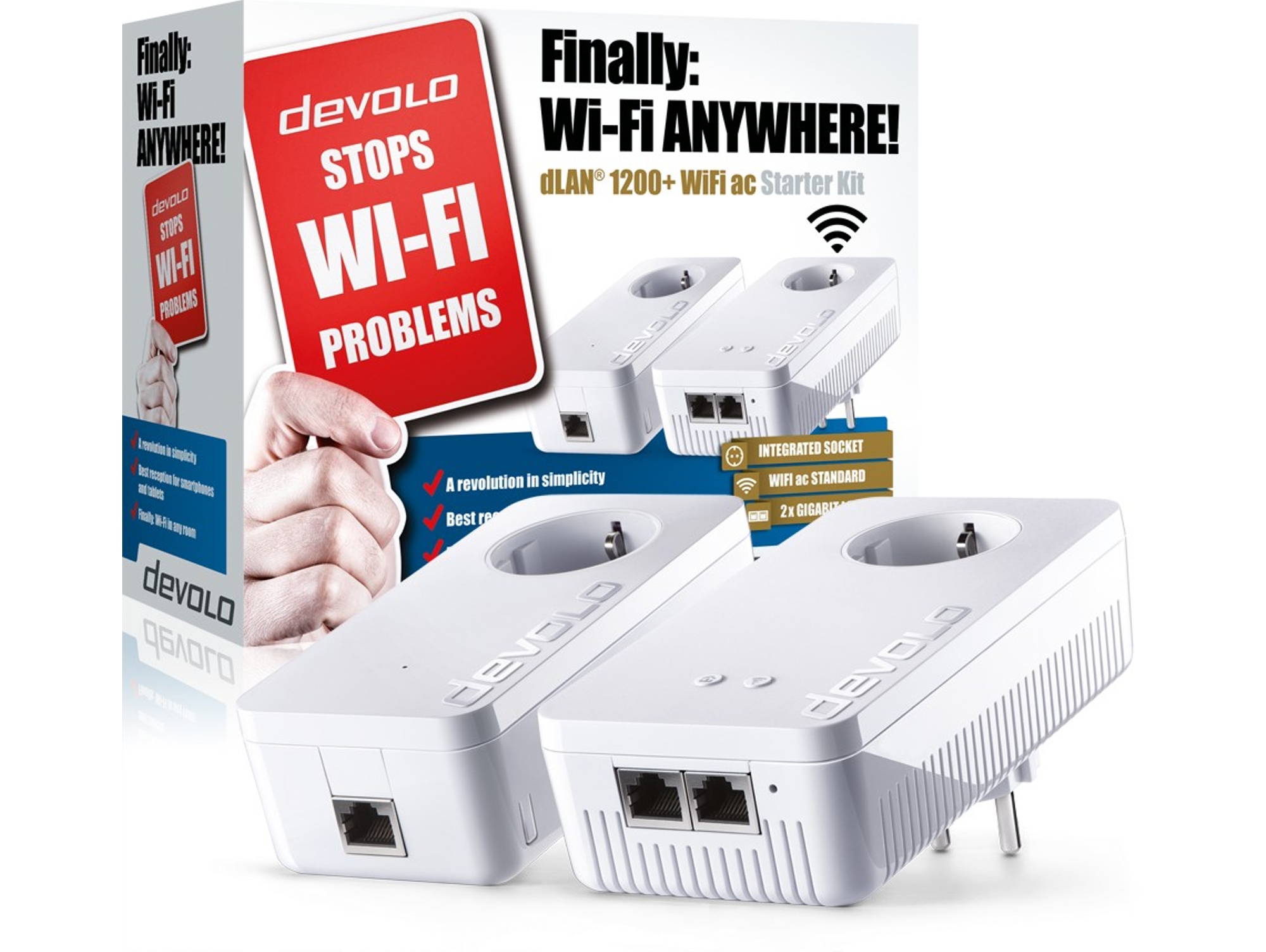 Adaptador de Red DEVOLO DLAN 1200 +  WIFI Starter Kit