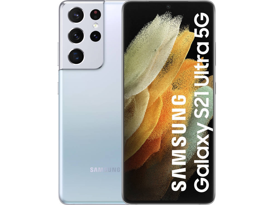 Smartphone SAMSUNG Galaxy S21 Ultra 5G (6.8'' - 12 GB - 256 GB - Plata)
