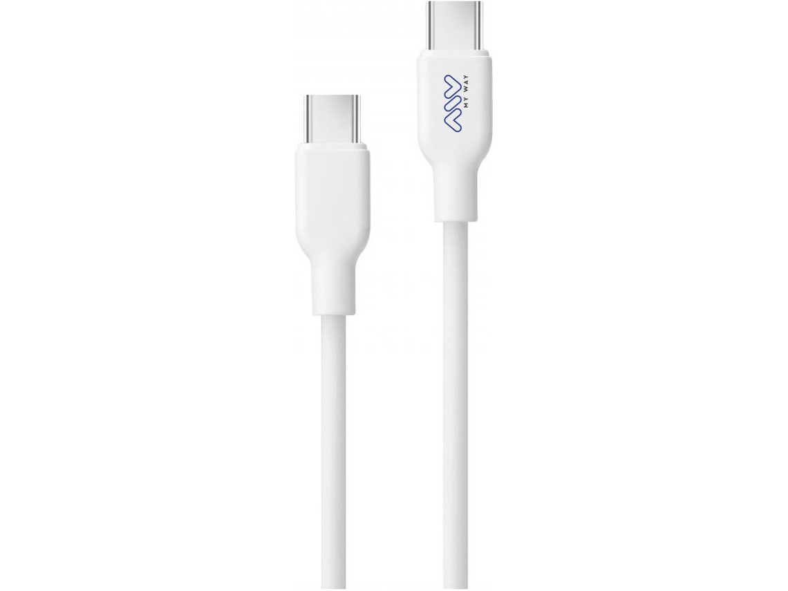 Cable MYWAI (USB-C - USB-C - Blanco)