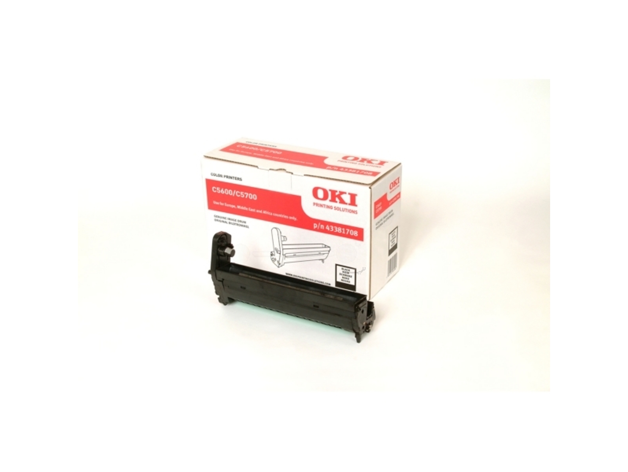 Tambor OKI  43381708 20000Pág. Negro  para C5600, 5600dn, 5600n, 5700dn, 5700n