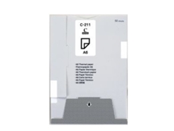 Consumible BROTHER  Papel térmico tamaño A6 . 1 caja de 20 blocs de 50 hojas cada uno C211S