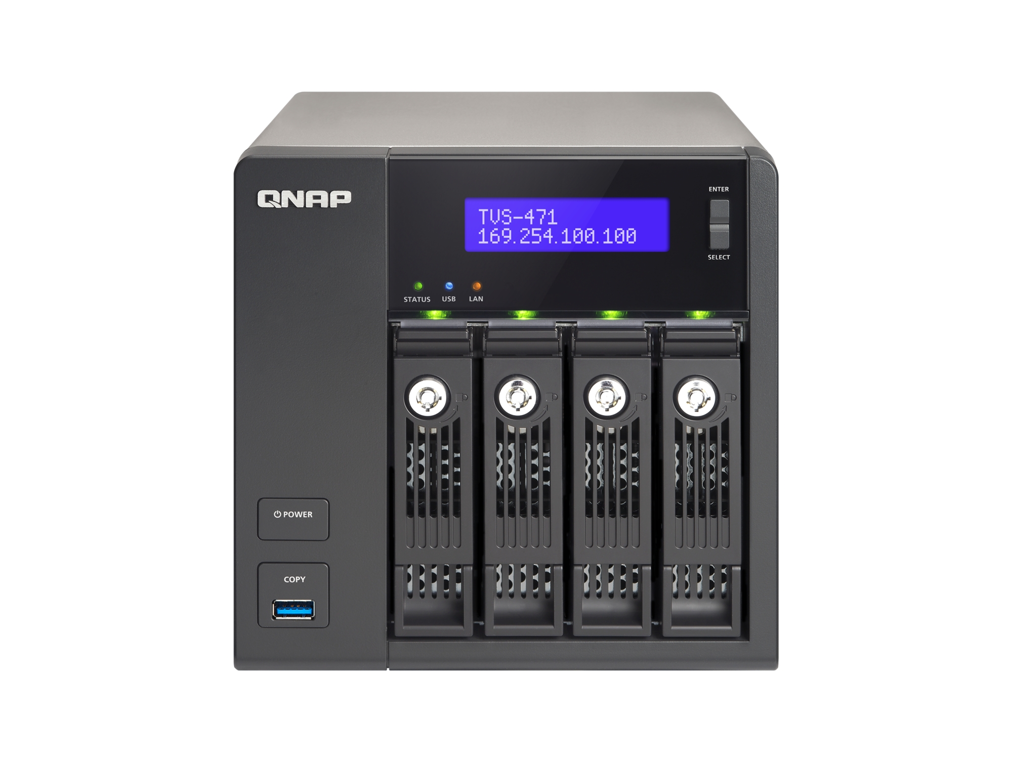 NAS QNAP Tvs-471-I3-4G (4 BahÃ­as - 0 TB)