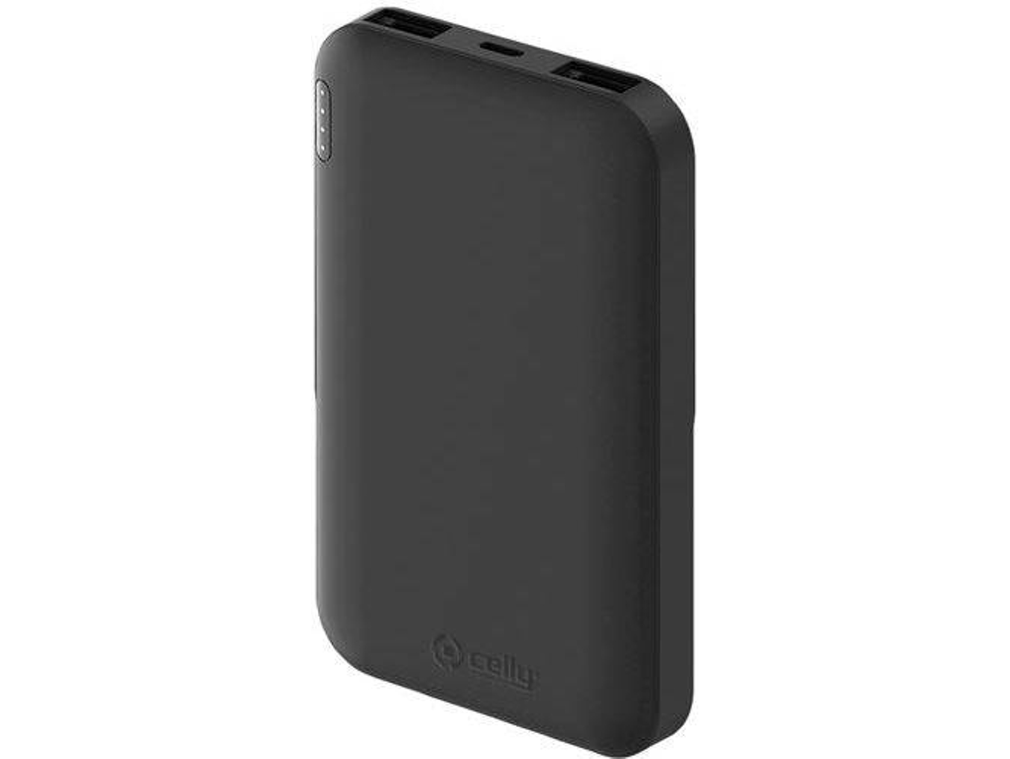 Powerbank CELLY Energy (5000 mAh - 2 USB - 1 MicroUSB - Negro)