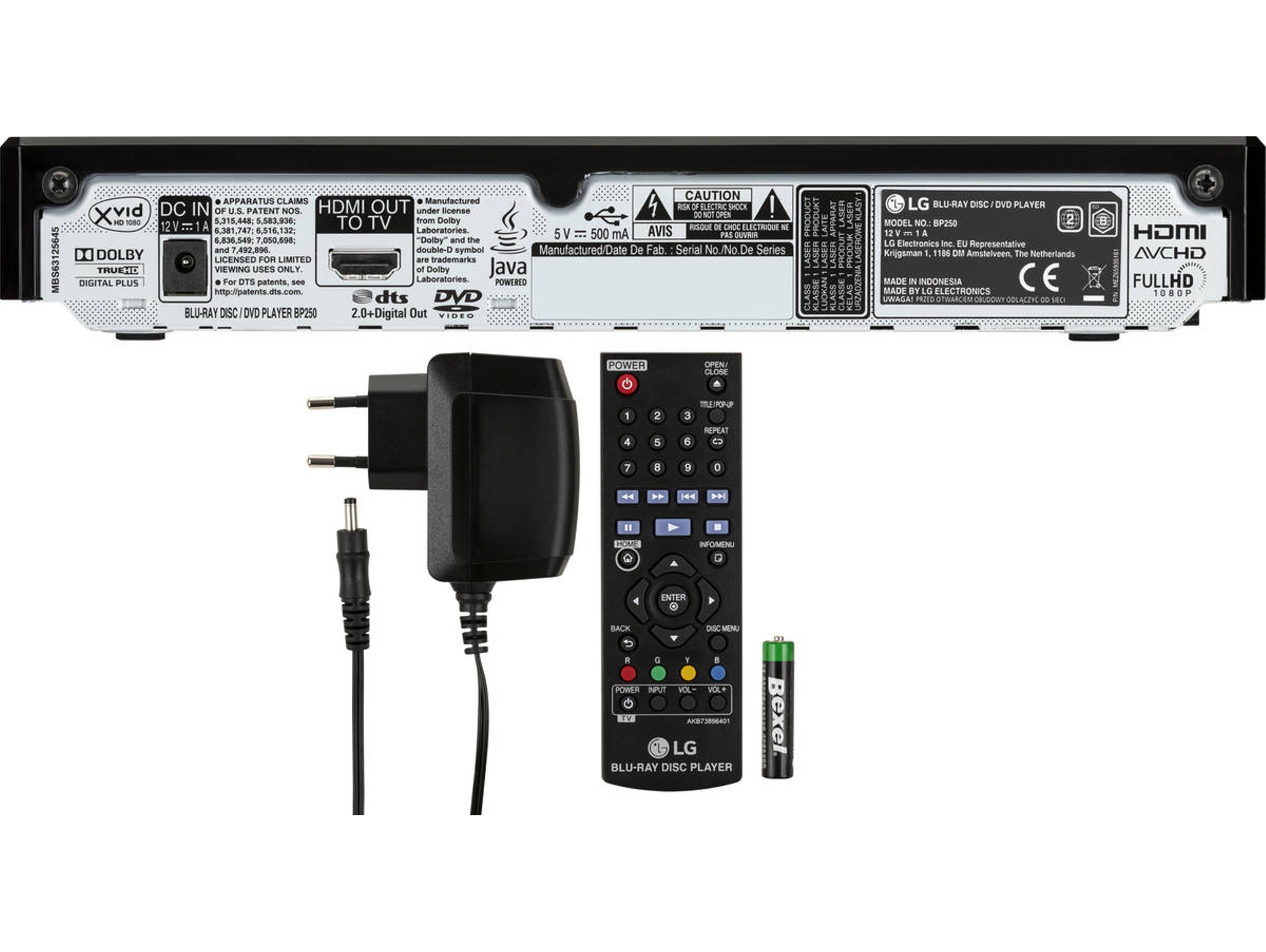Reproductor Blu-Ray LG BP250 (Caja Abierta - USB - HDMI - Full HD