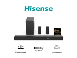 Soundbar HISENSE AX5100Q (5.1 Canales - 580W - Subwoofer Inalámbrico)