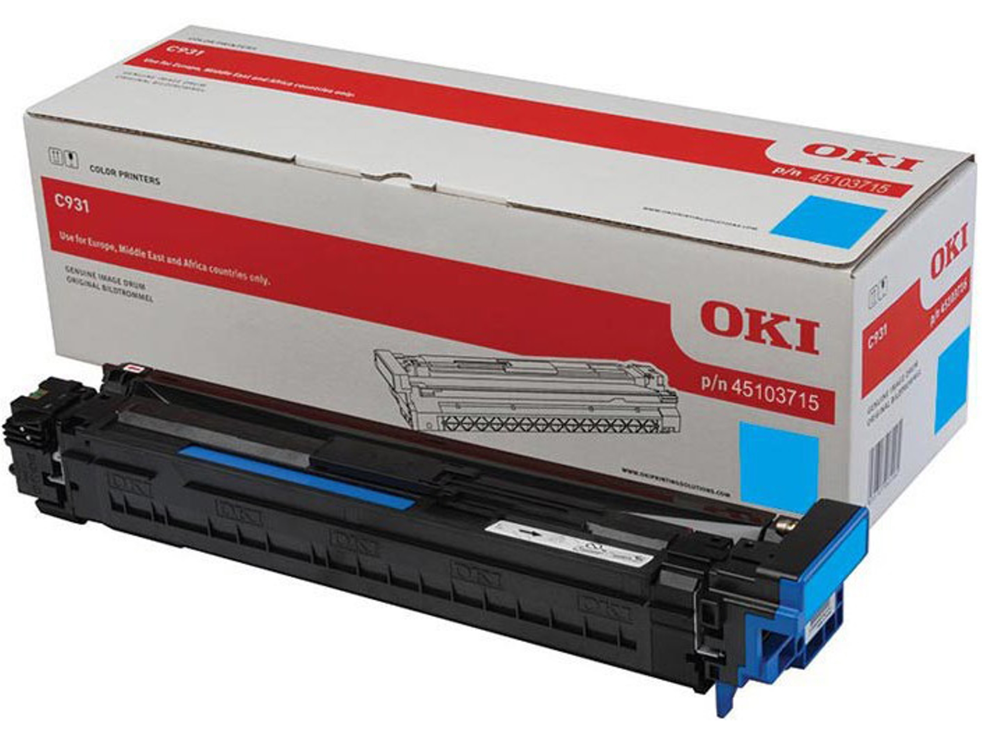 Tambor OKI 45103715 40000 Páginas Cian  para C911dn, 931, 931dn