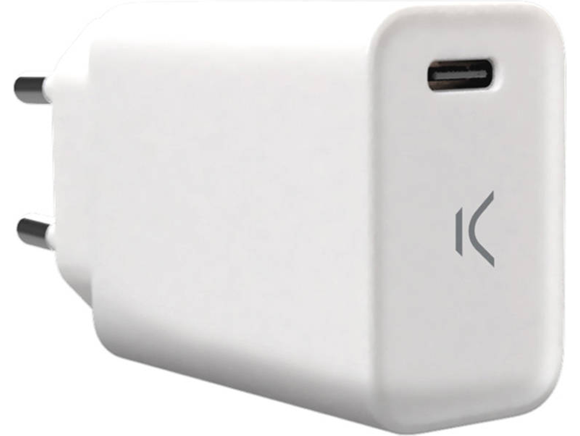 Cargador USB-C KSIX 18W Power Delivery Blanco