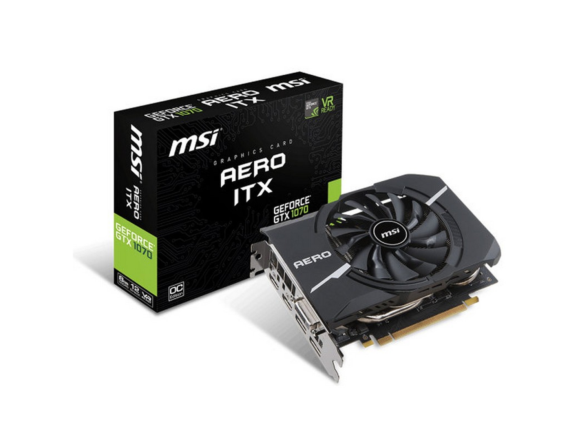 Tarjeta Gráfica MSI GTX 1070 Aero ITX 8G OC