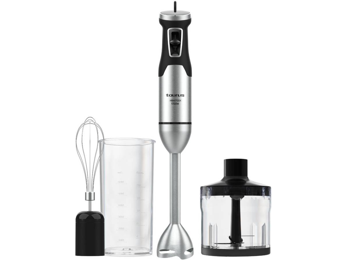 Batidoara de Mano + Accesorios TAURUS HBA1700X 916407 (1700 W - Negro e Inox)