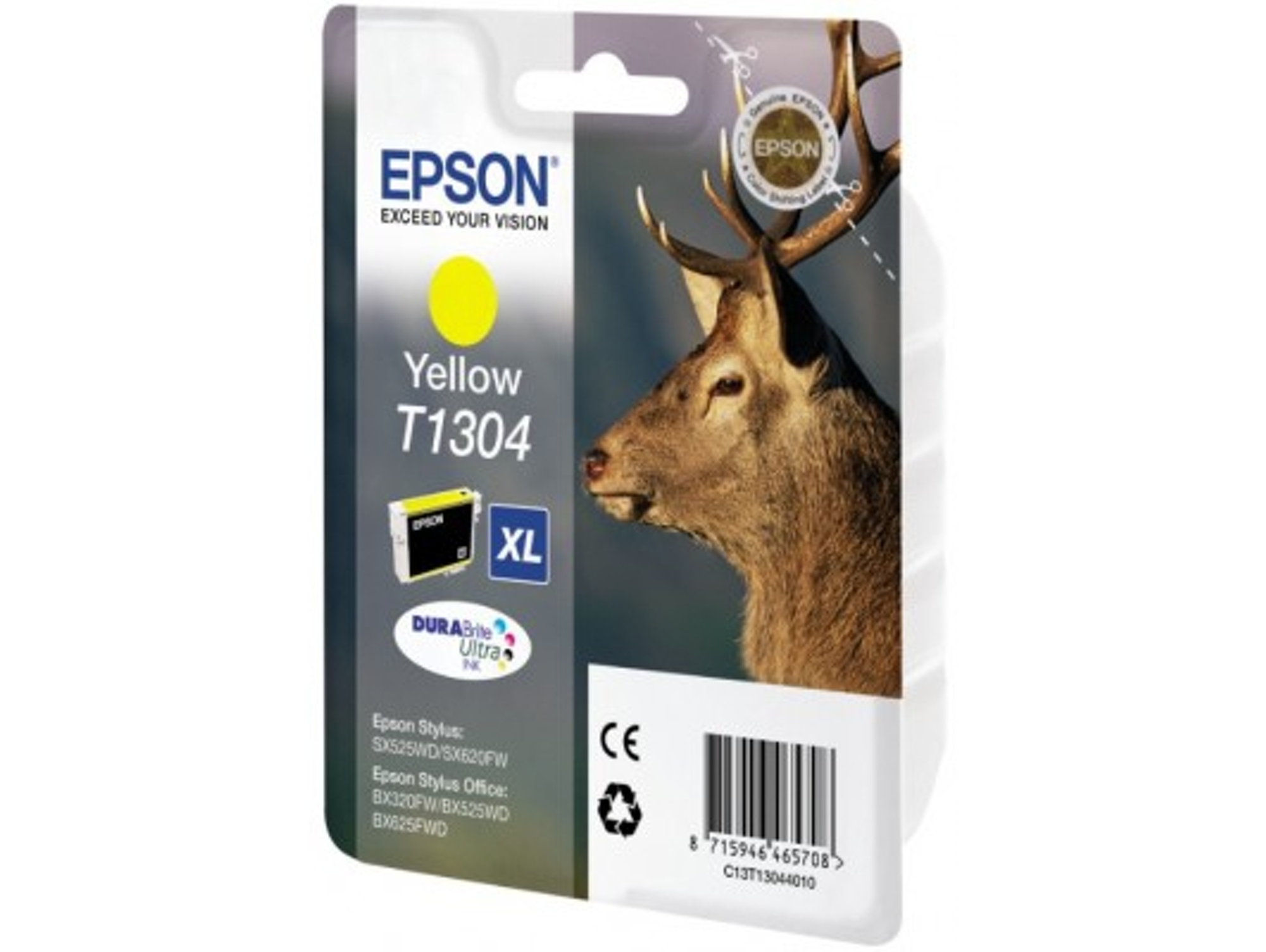 Cartucho de tinta original EPSON T1304, Ciervo, XL, C13T13044022