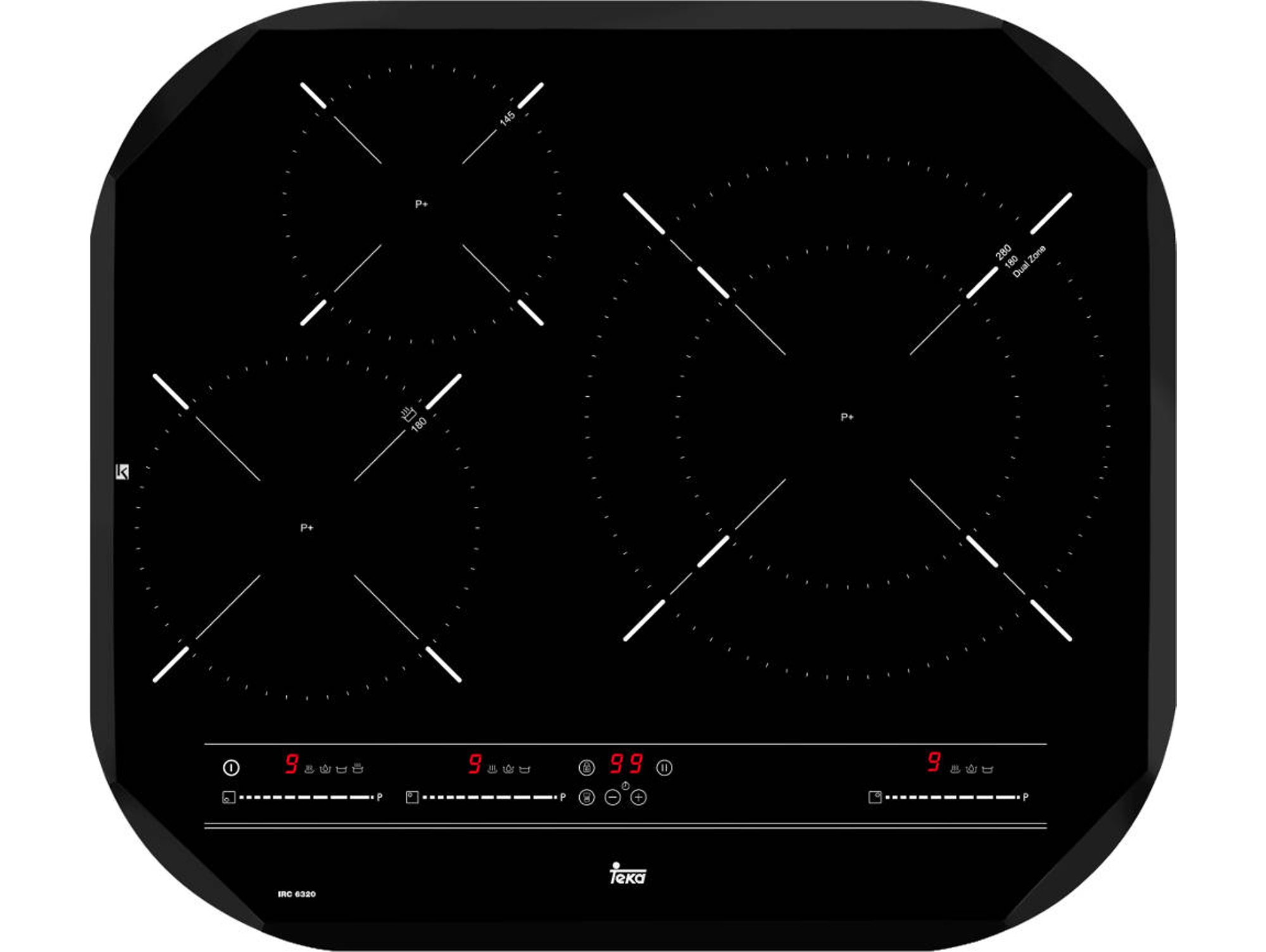 Placa de Inducción TEKA IRC 6320 (Caja Abierta - Eléctrica - 59 cm - Negro)