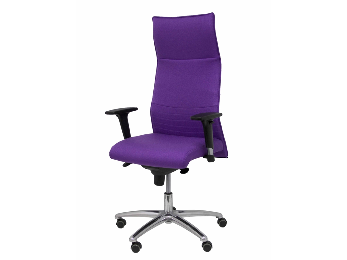 Silla de Escritorio Ejecutiva PYC Albacete XL Lila con ruedas de parqué (Brazos ajustables - Tejido)