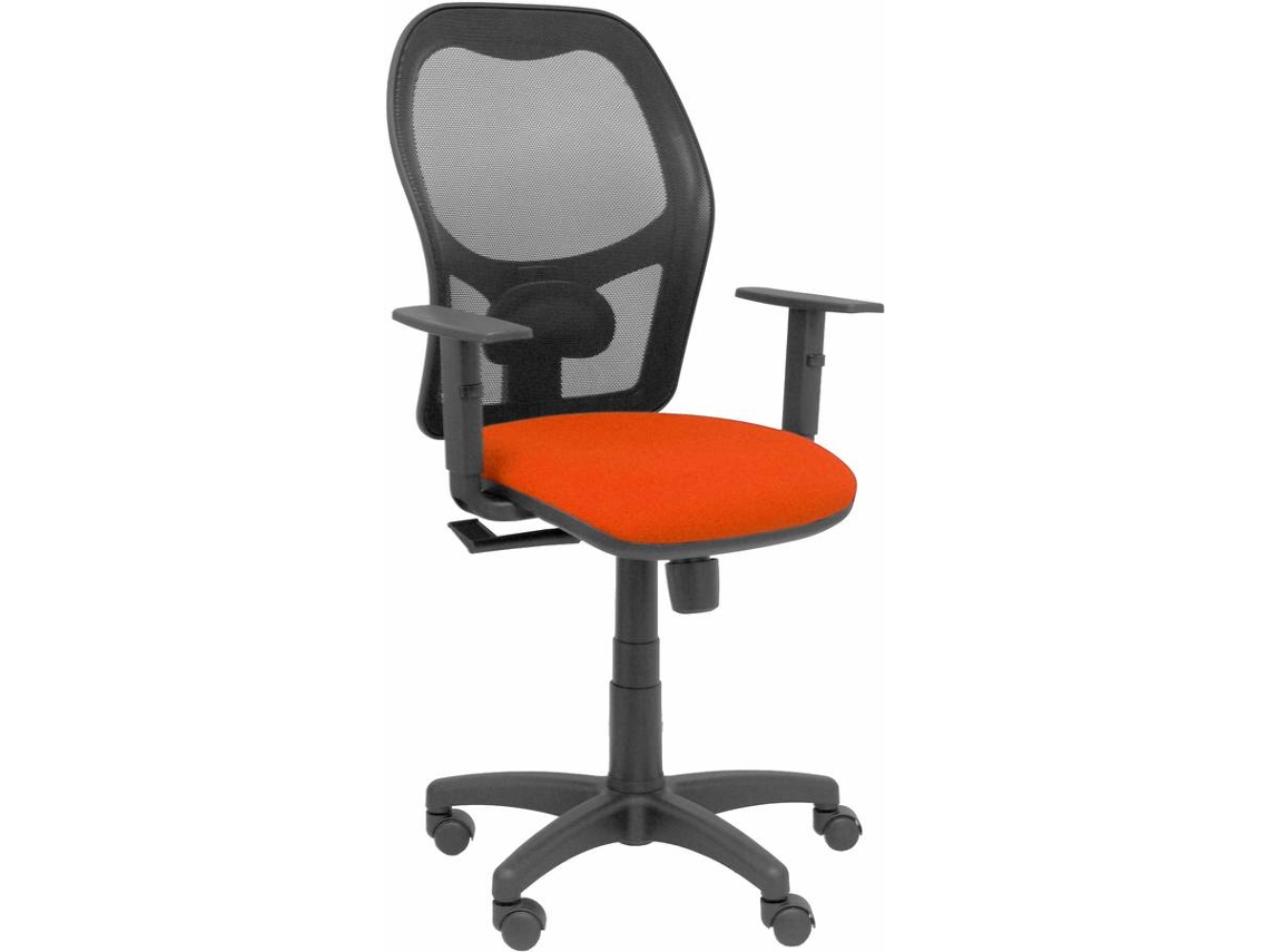 Silla Operativa PYC  Alocén Naranja (Brazos Ajustables - Malla)