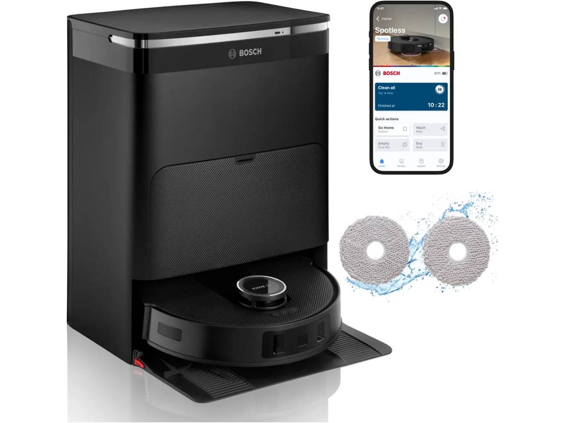 Aspirador Robot BOSCH BCRDW3B Spotless Max Negro