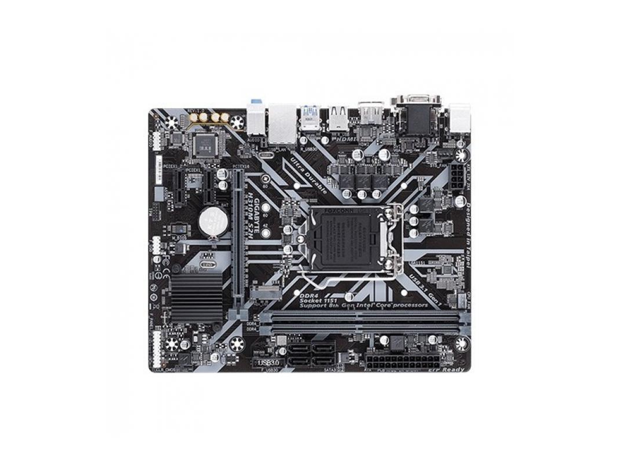 Placa Base GIGABYTE H310M S2H (Socket LGA 1151 - Intel H310 Express - ATX)