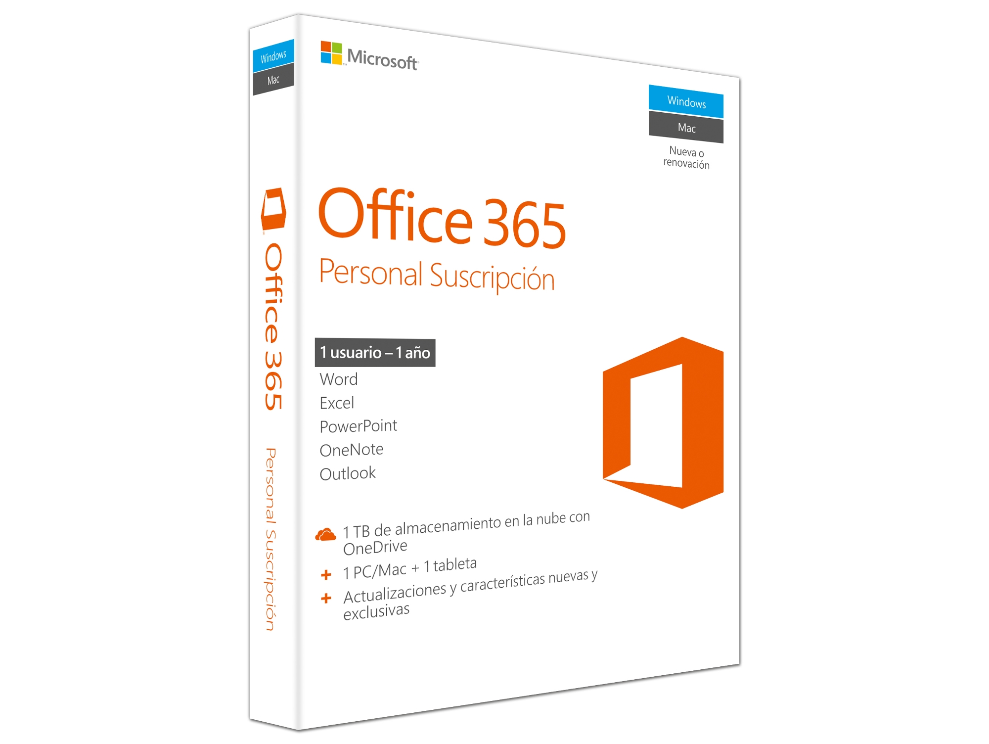 Software MICROSOFT Office 365 Personal (1 año - PC)