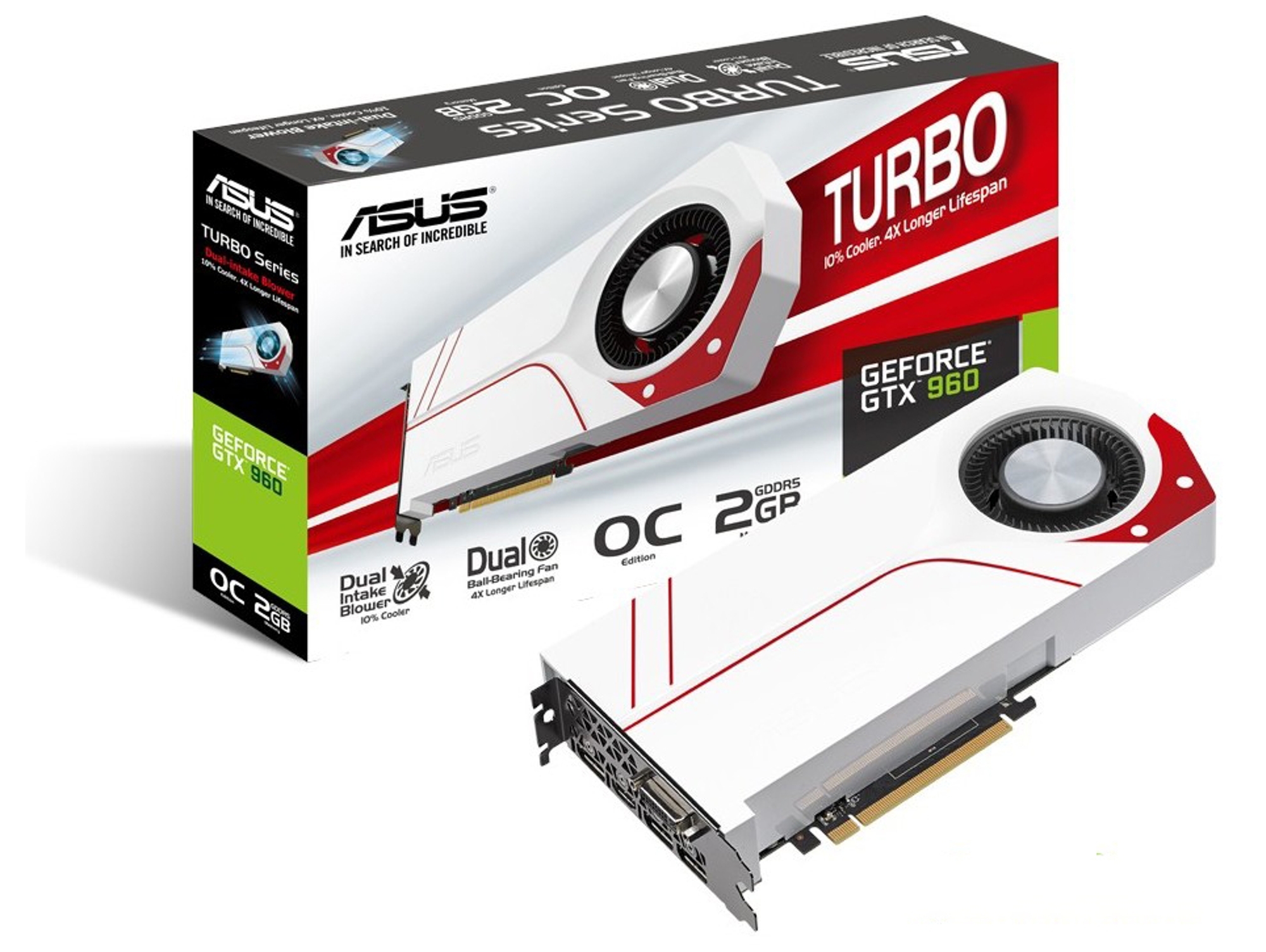 Tarjeta Gráfica ASUS NVIDIA GTX960 Turbo 2GB DDR5 PCIe