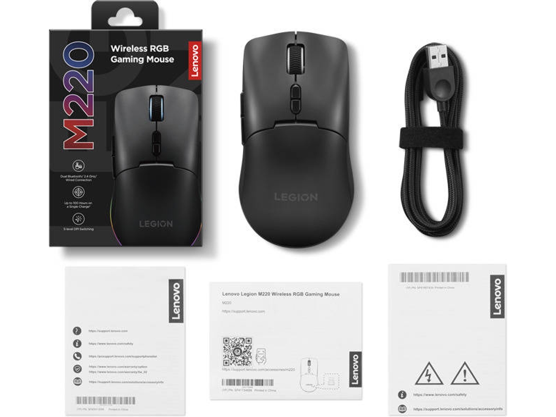 Ratón Gaming LENOVO Legion M220 (Inalámbrico  RGB - 5000 DPI)