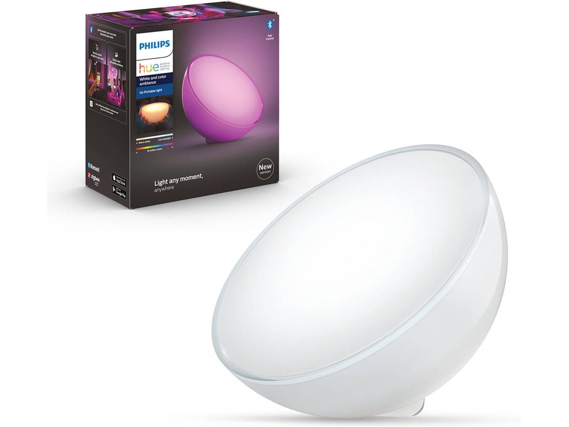 Lámpara inteligente portátil Bluetooth PHILIPS HUE Go (Luz Blanca y color)