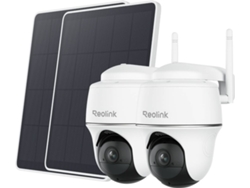 Kit de seguridad 2: cámaras REOLINK Argus Series B420 con panel solar (WiFi, 3 MP, blanco)