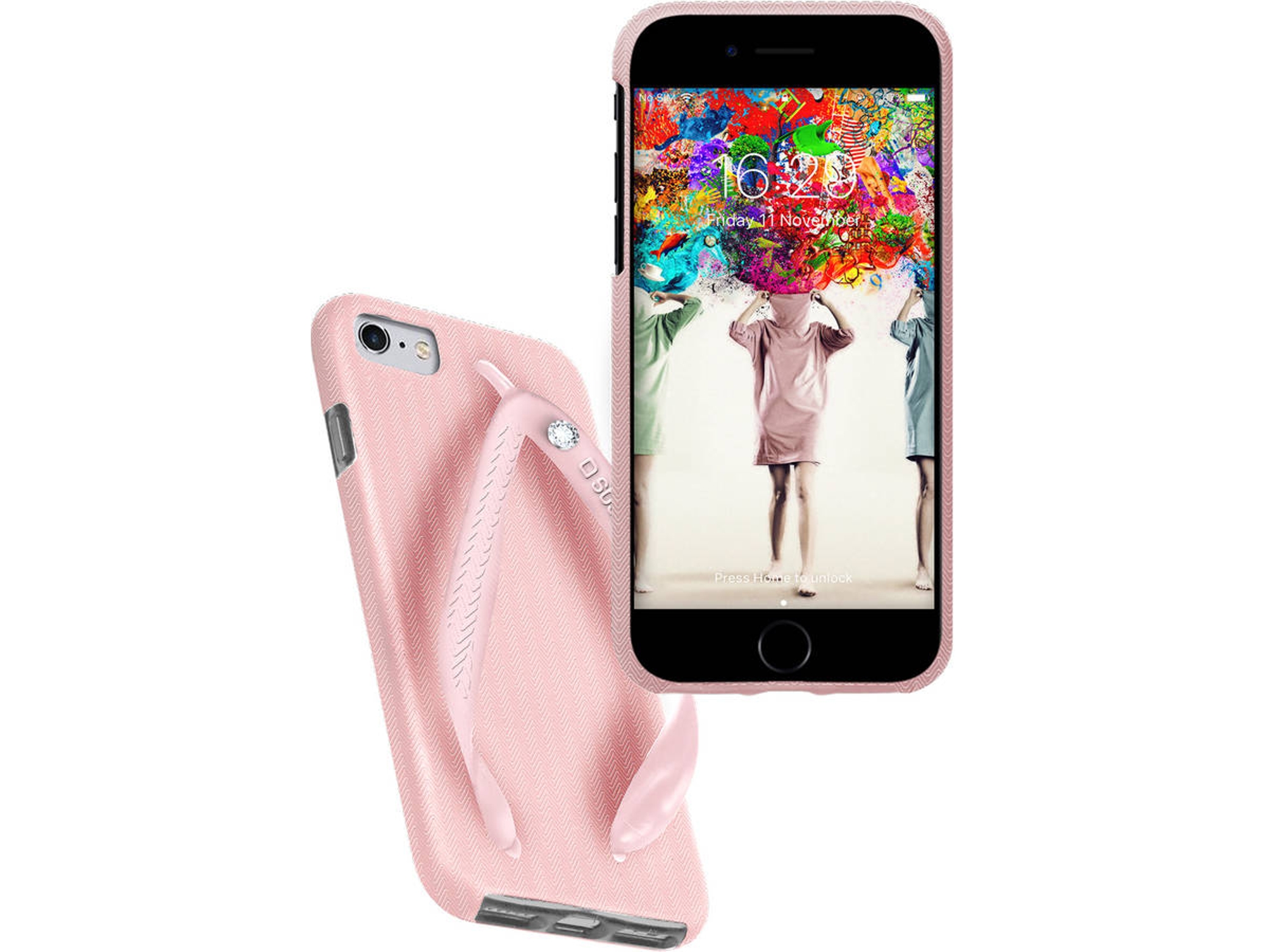 Carcasa iPhone 6, 6s, 7, 8 SBS Summer Chic Chinelo Rosa