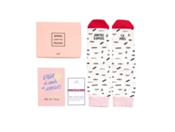 Kit Calcetines, Postal y Pulsera 'Amiga, Love you mucho' Talla 35-38