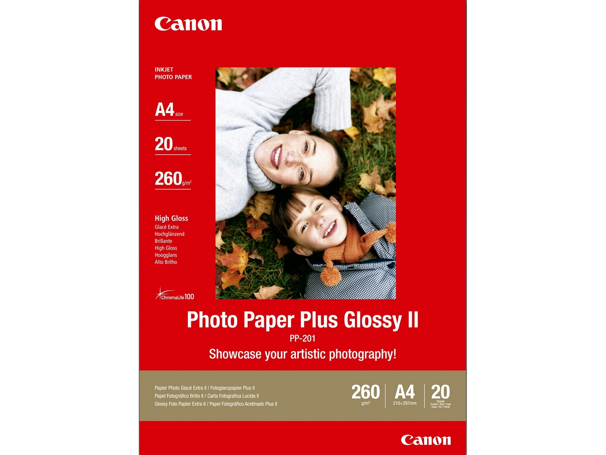 Papel Fotográfico CANON Plus PP-201 A4-20FLS