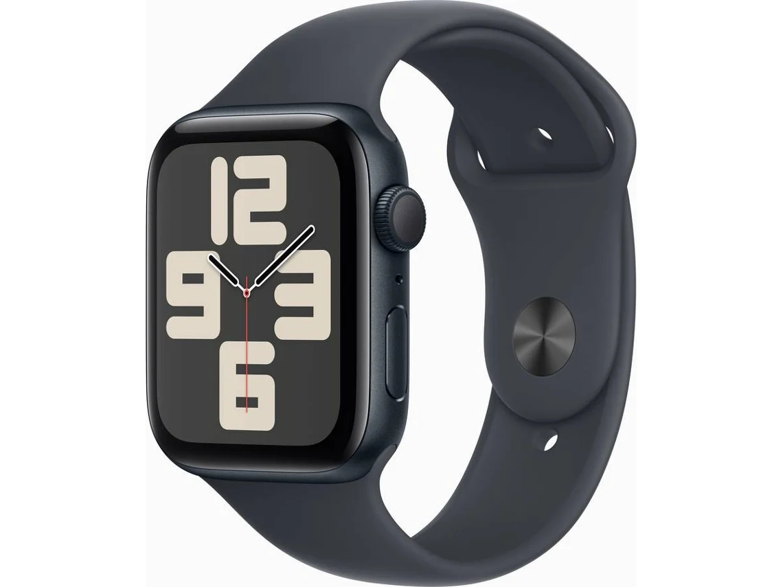 APPLE Watch SE 2024 GPS 44mm Aluminio Medianoche con Correa Deportiva Medianoche (Talla: S/M)