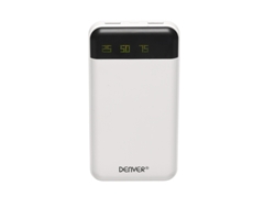Powerbank DENVER PBA-12000 (12000 mAh - 2 Puertas USB - Blanco)