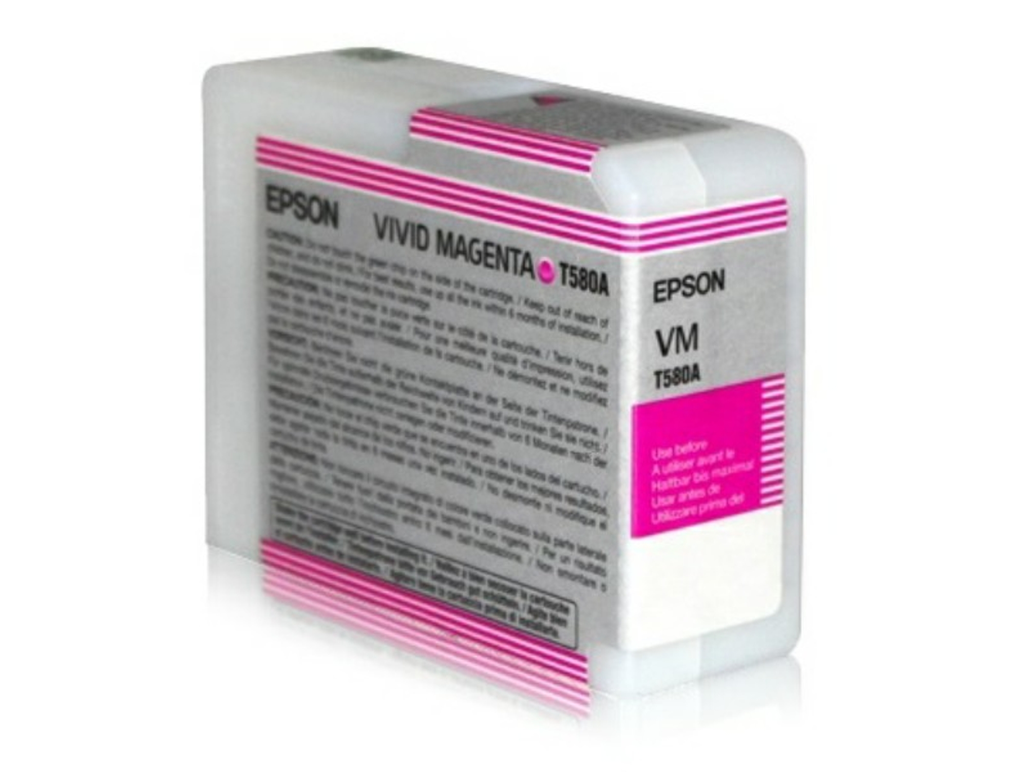 Cartucho de tinta original EPSON, T580A 80 ml, Magenta vivo, C13T580A00