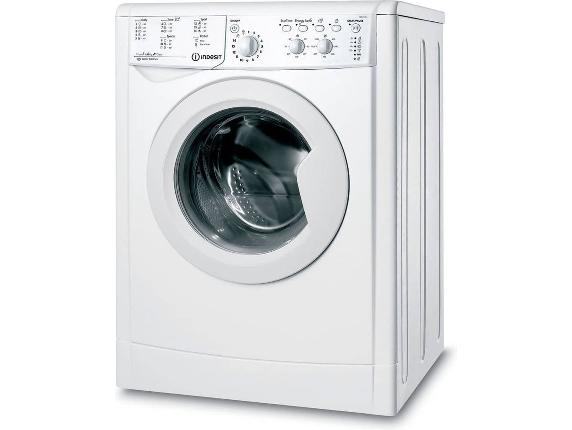 Lavadora INDESIT IWC 61251 C ECO EU (6 kg - 1200 rpm - Blanco)