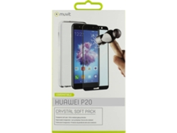 Carcasa y Protector de Pantalla Huawei P20 MUVIT Crystal Transparente