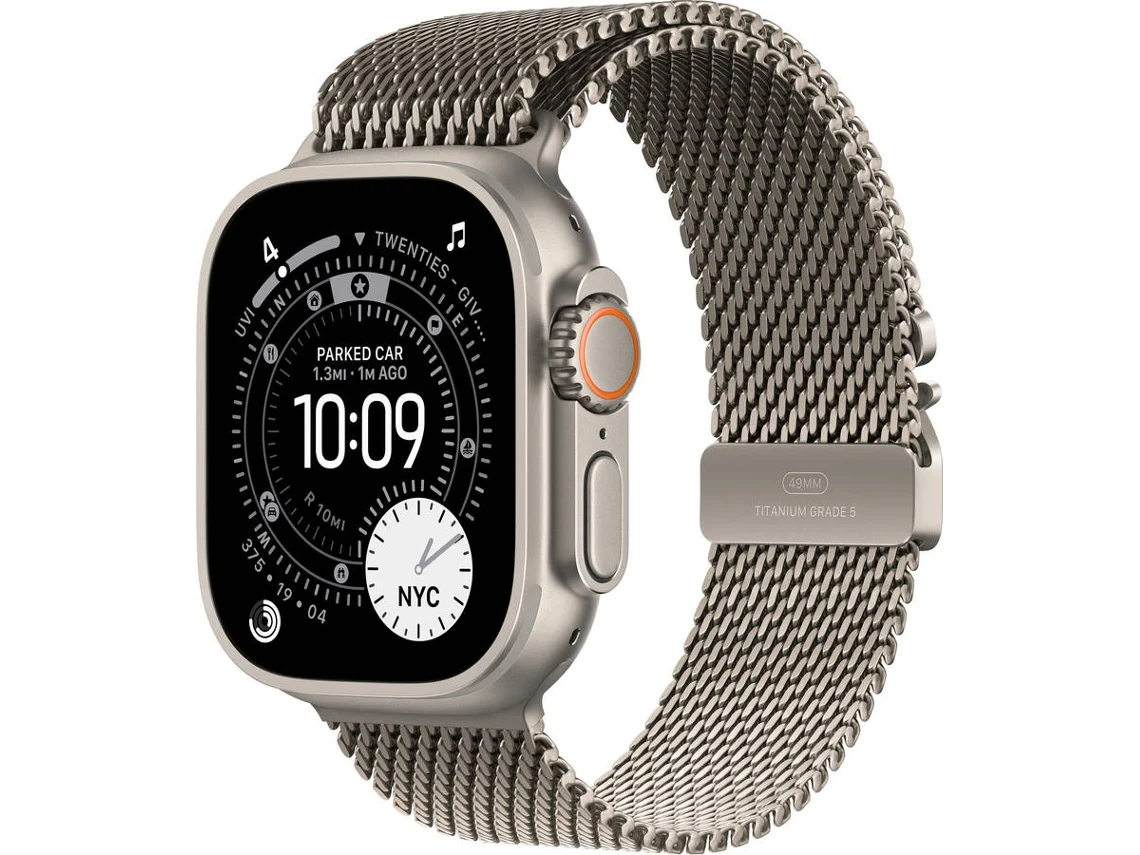  APPLE Watch Ultra 3 GPS + Cellular 49 mm Titanio Natural con Loop Milanesa Titanio Natural (Tamaño M)
