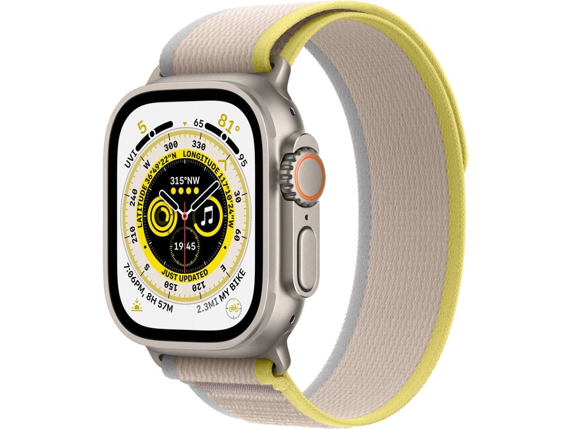 APPLE Watch Ultra GPS+Cellular 49 mm con Loop Trail Amarillo/Beige (Talla S/M)