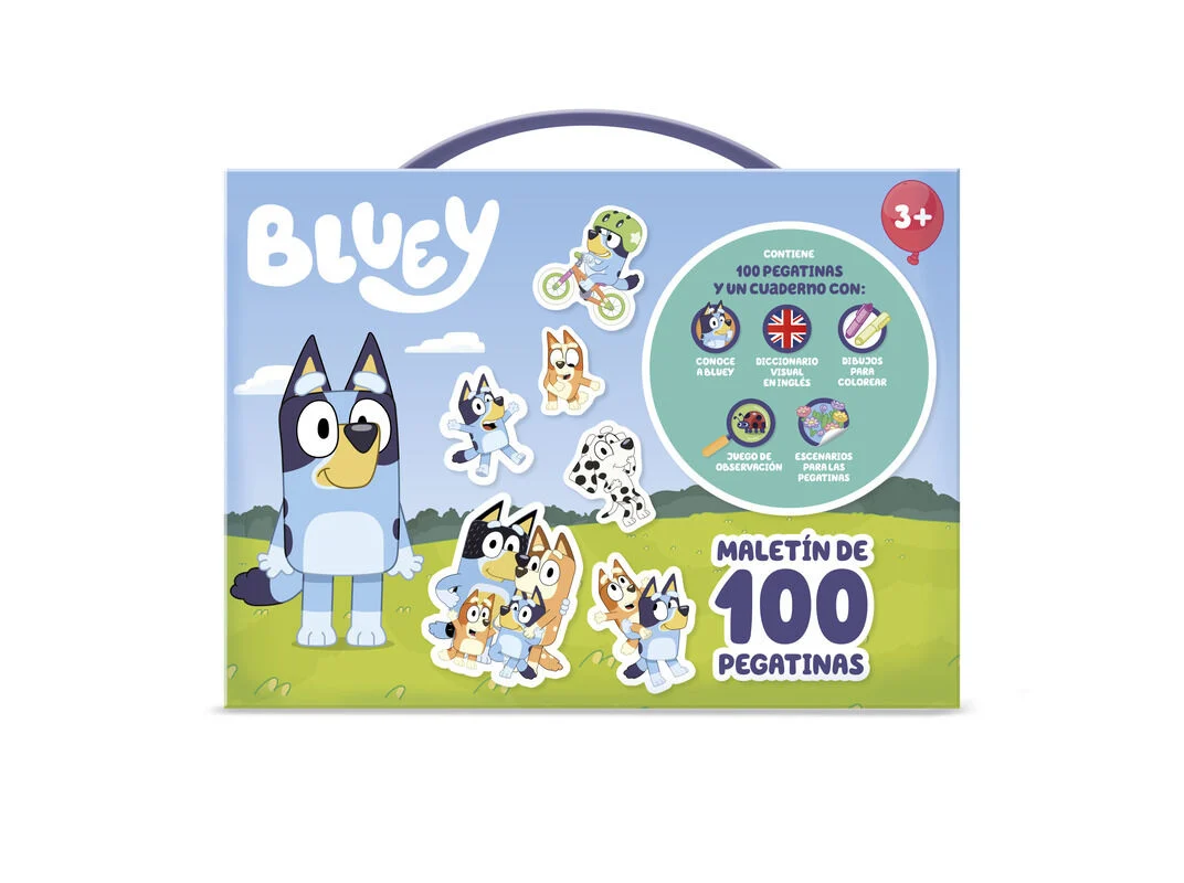 Maletín con 100 Pegatinas IMAGILAND Bluey