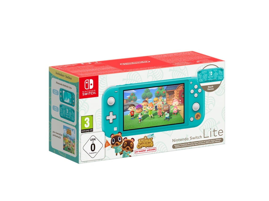 Consola Nintendo Switch Lite Turquesa + Juego Animal Crossing: New