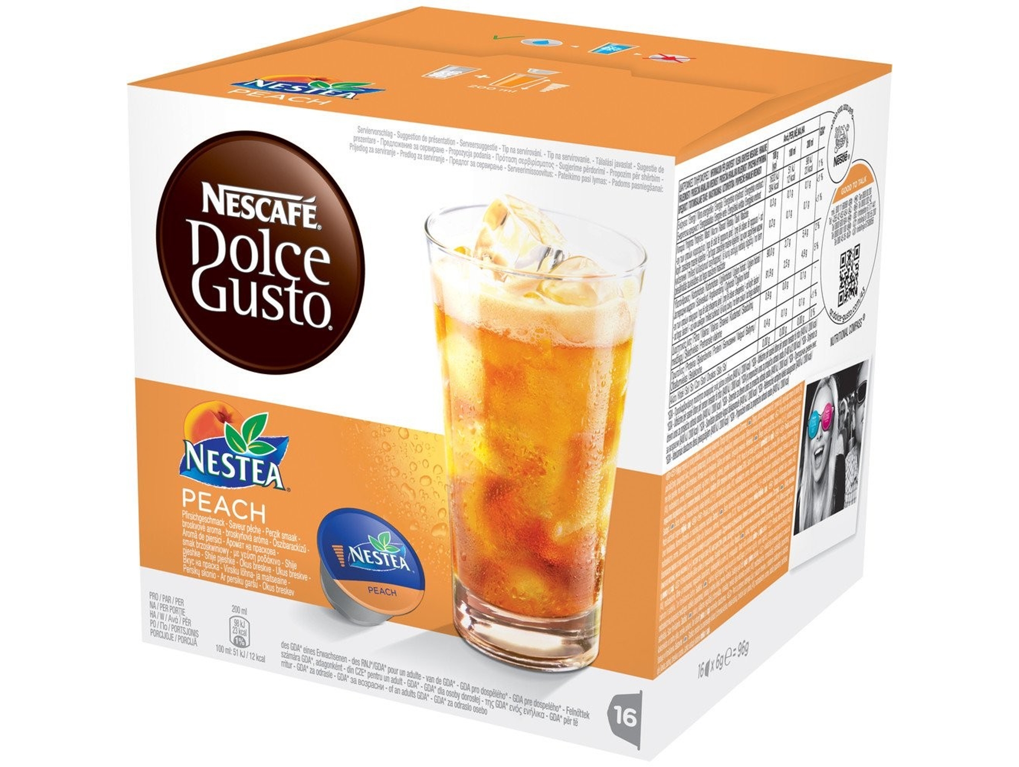 Cápsulas Café DOLCE GUSTO Nestea Melocoton