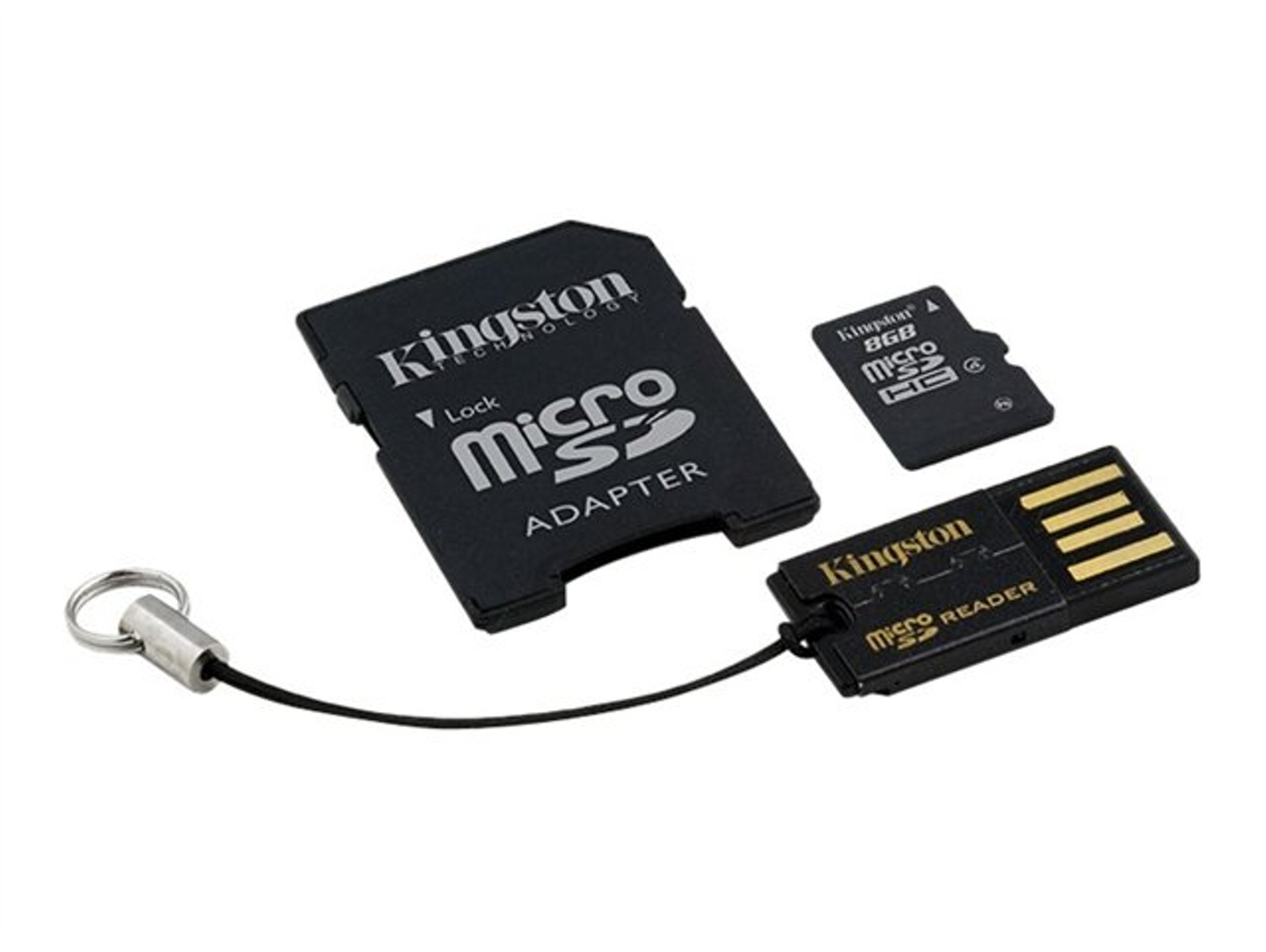 Tarjeta MicroSD KINGSTON 8 GB C4 MultiKit
