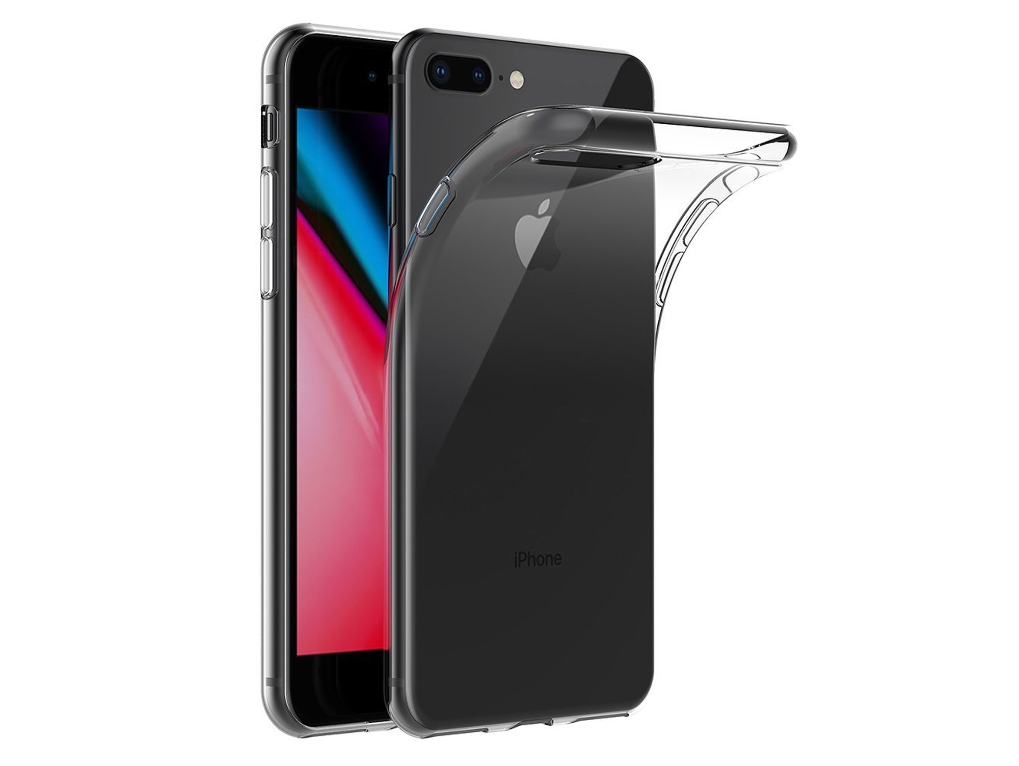 Carcasa iPhone 7 Plus, 8 Plus EBOX Silicona Transparente