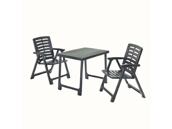 Conjunto de Jardín PROGARDEN Pik Nik (Antracita - Polipropileno - 80x57x63 cm)