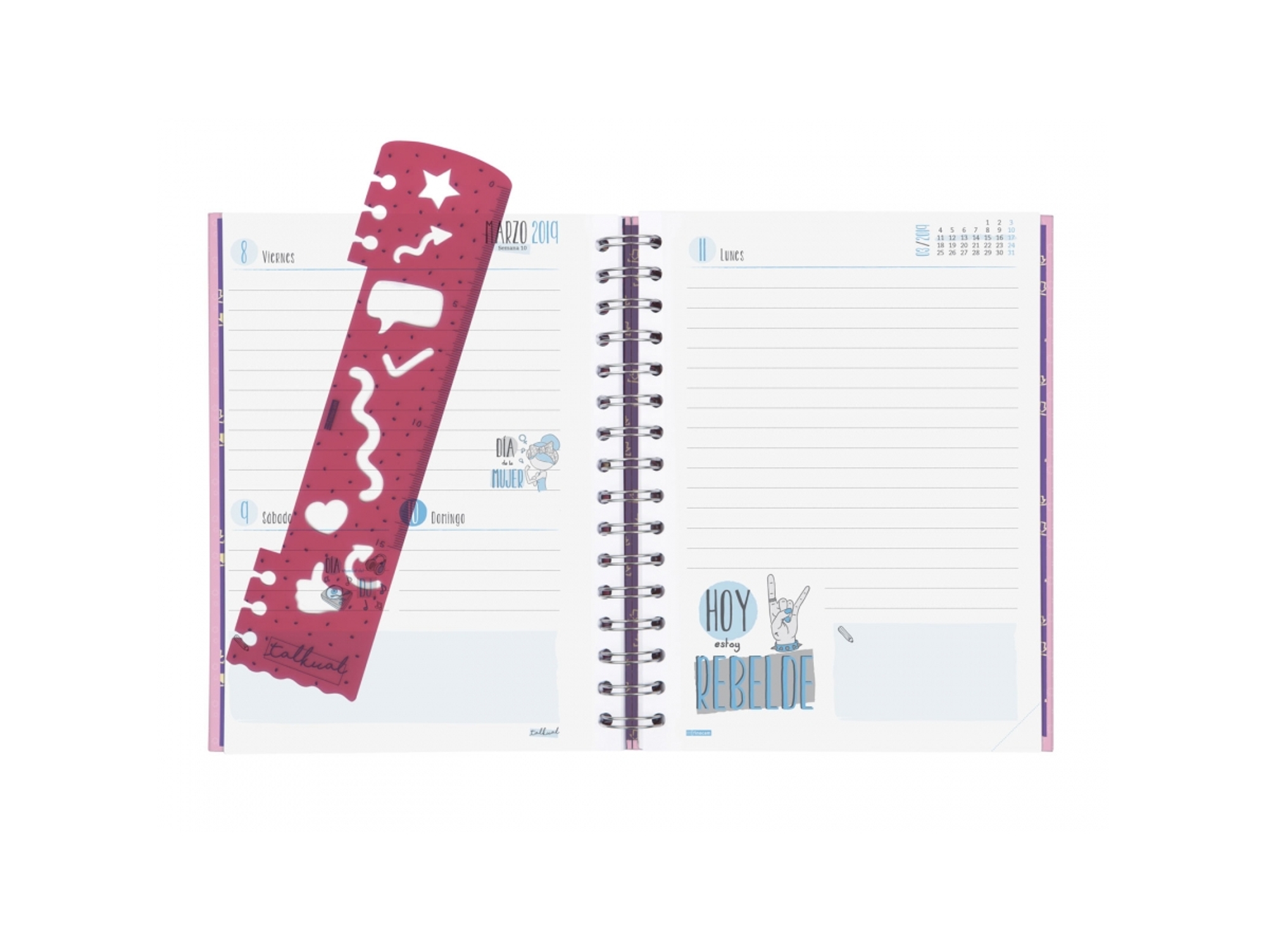 Agenda FINOCAM Talkual 2018/2019 (22 x 16.5 x 3 cm - Vista: Diária)