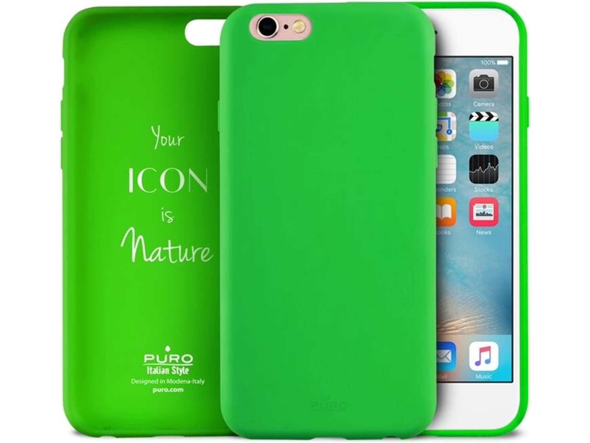 Carcasa iPhone 6, 6s PURO Silicona Verde