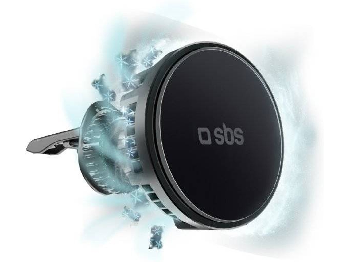 Soporte Auto SBS Cargador Frozen MagSafe 15W (Negro)