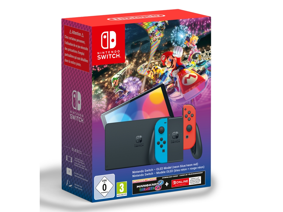 Consola Nintendo OLED 64 GB + Videojuego Mario Kart 8 Deluxe a