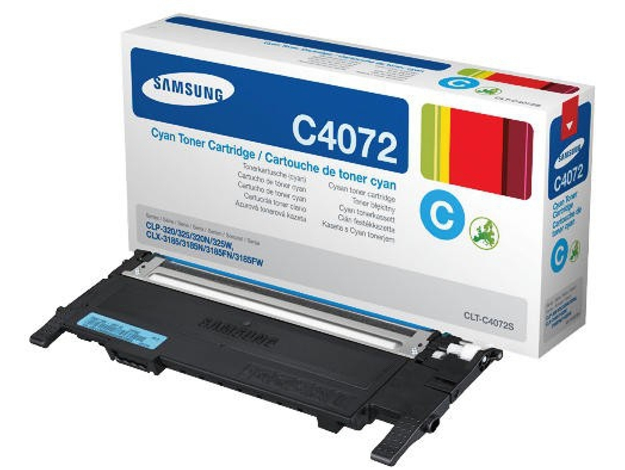 Tóner Original SAMSUNG CLT-C4072S Cian compatible con CLP-320/CLP-325/CLX-3185