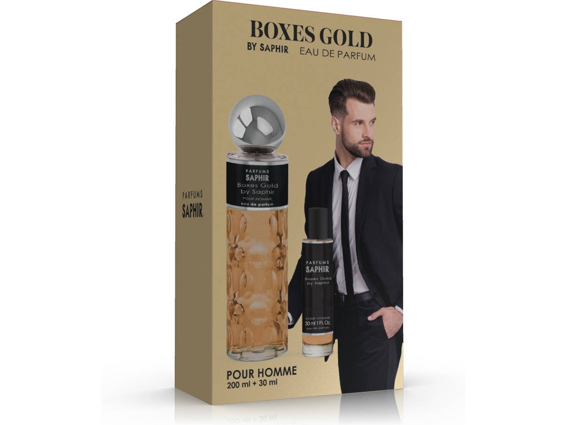 Coffret de Perfume SAPHIR Boxes Gold Eau de Parfum (200 + 30 ml)