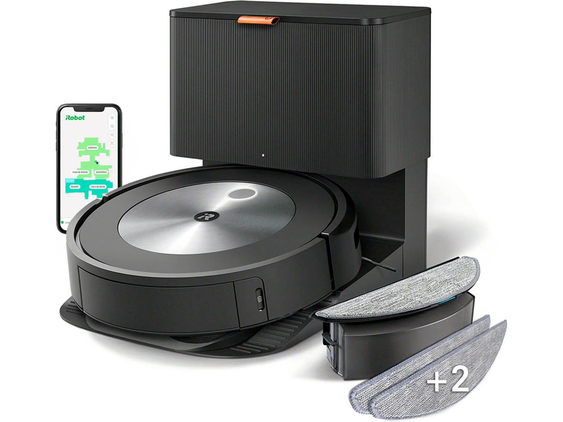 Aspirador Robot IROBOT Roomba Combo J5+ MAX (2 en 1 - Gris)
